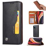 For iPhone 13 Pro Knead Skin Texture Horizontal Flip Leather Case with Photo Frame & Holder & Card Slots & Wallet (Black)