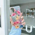 For Samsung Galaxy S20+ High Translucent Electroplating Flower Pattern TPU + PC Shockproof Case(Hibiscus)