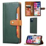 For iPhone 13 Pro Calf Texture Double Fold Clasp Horizontal Flip Leather Case with Photo Frame & Holder & Card Slots & Wallet (Green)