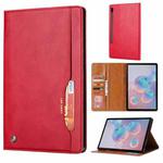 For Samsung Galaxy Tab S7 FE Knead Skin Texture Horizontal Flip Leather Case with Photo Frame & Holder & Card Slots & Wallet(Red)