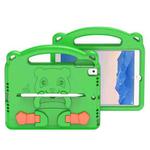 DUX DUCIS PANDA Series Shockproof EVA Protective Case with Handle & Holder & Pen Slot For iPad 9.7 (2018)&(2017)/Air 2/Air(Green)