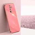 For OPPO A9 2020 / A11x XINLI Straight 6D Plating Gold Edge TPU Shockproof Case(Hawthorn Red)