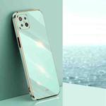 For OPPO A92s XINLI Straight Edge 6D Electroplate TPU Phone Case(Mint Green)