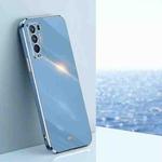 For OPPO Reno5 Pro+ XINLI Straight 6D Plating Gold Edge TPU Shockproof Case(Celestial Blue)
