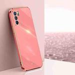 For OPPO Reno6 5G XINLI Straight Edge 6D Electroplate TPU Phone Case(Hawthorn Red)