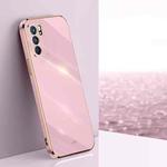 For OPPO Reno6 Pro 5G XINLI Straight Edge 6D Electroplate TPU Phone Case(Cherry Purple)