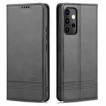 For Samsung Galaxy A82 5G AZNS Magnetic Calf Texture Horizontal Flip Leather Case with Card Slots & Holder & Wallet(Black)