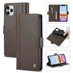 LC.IMEEKE Magnetic Buckle PU + TPU Horizontal Flip Leather Case with Holder & Card Slots & Wallet For iPhone 11(Coffee)