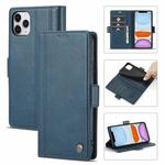 LC.IMEEKE Magnetic Buckle PU + TPU Horizontal Flip Leather Case with Holder & Card Slots & Wallet For iPhone 11(Blue)