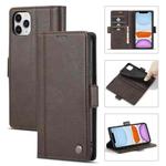 LC.IMEEKE Magnetic Buckle PU + TPU Horizontal Flip Leather Case with Holder & Card Slots & Wallet For iPhone 11 Pro(Coffee)