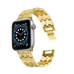 Woven Texture Stainless Steel Watch Band For Apple Watch Series 8&7 41mm / SE 2&6&SE&5&4 40mm / 3&2&1 38mm(Gold)