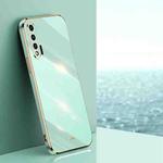 For Huawei nova 6 5G XINLI Straight 6D Plating Gold Edge TPU Shockproof Case(Mint Green)