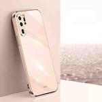 For Huawei P30 Pro XINLI Straight 6D Plating Gold Edge TPU Shockproof Case(Pink)