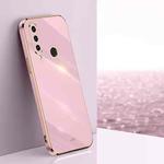 For Huawei P30 Lite XINLI Straight 6D Plating Gold Edge TPU Shockproof Case(Cherry Purple)