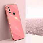 For Huawei P30 Lite XINLI Straight 6D Plating Gold Edge TPU Shockproof Case(Hawthorn Red)