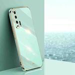 For Honor 20 Pro XINLI Straight 6D Plating Gold Edge TPU Shockproof Case(Mint Green)