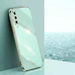 For Honor Play 3 XINLI Straight 6D Plating Gold Edge TPU Shockproof Case(Mint Green)