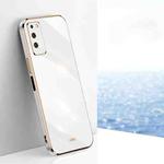 For Honor X10 5G XINLI Straight 6D Plating Gold Edge TPU Shockproof Case(White)