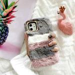 For iPhone 11 Pro Colorful Plush Phone Protect Case(Grey)