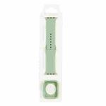 Silicone Watch Band + Watch Protective Case Set For Apple Watch Series 3 & 2 & 1 38mm(Mint Green)