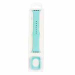 Silicone Watch Band + Watch Protective Case Set For Apple Watch Series 3 & 2 & 1 38mm(Light Blue)