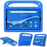 For Lenovo Tab M10 FHD Plus TB-X606F / TB-X606M Handle Portable EVA Shockproof Protective Case with Triangle Holder(Blue)
