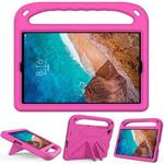 For Xiaomi Mi Pad 4 Plus & Samsung Galaxy Tab A 10.1 2019 SM-T510 / SM-T515 Handle Portable EVA Shockproof Protective Case with Triangle Holder(Rose Red)