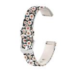 For Fitbit Luxe Special Edition Printing Silicone Replacement Strap Watchband, Size: L (Daisy)