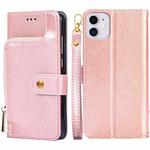 For iPhone 11 Zipper Bag PU + TPU Horizontal Flip Leather Case with Holder & Card Slot & Wallet & Lanyard (Gold)