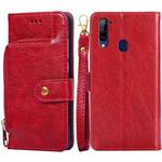 For ZTE Libero 5G Zipper Bag PU + TPU Horizontal Flip Leather Case with Holder & Card Slot & Wallet & Lanyard(Red)