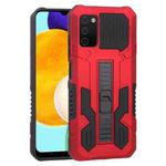 For Samsung Galaxy A03s 164mm Vanguard Warrior All Inclusive Double-color Shockproof TPU + PC Protective Case with Holder(Red)