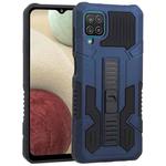 For Samsung Galaxy A12 / M12 Vanguard Warrior All Inclusive Double-color Shockproof TPU + PC Protective Case with Holder(Cobalt Blue)