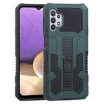 For Samsung Galaxy A32 5G Vanguard Warrior All Inclusive Double-color Shockproof TPU + PC Protective Case with Holder(Graphite Green)