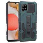 For Samsung Galaxy A42 5G Vanguard Warrior All Inclusive Double-color Shockproof TPU + PC Protective Case with Holder(Graphite Green)