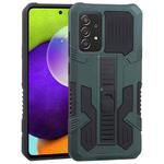 For Samsung Galaxy A52 5G / 4G / A52S Vanguard Warrior All Inclusive Double-color Shockproof TPU + PC Protective Case with Holder(Graphite Green)