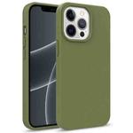 For iPhone 13 mini Starry Series Shockproof Straw Material + TPU Protective Case (Army Green)