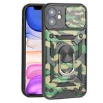 For iPhone 11 Sliding Camera Cover Design Camouflage Series TPU+PC Protective Case (Green)