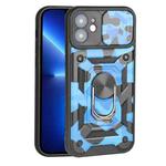For iPhone 11 Pro Max Sliding Camera Cover Design Camouflage Series TPU+PC Protective Case (Blue)