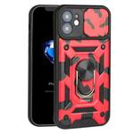 For iPhone 12 Pro Max Sliding Camera Cover Design Camouflage Series TPU+PC Protective Case(Red)