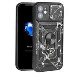 For iPhone 12 Pro Max Sliding Camera Cover Design Camouflage Series TPU+PC Protective Case(Black)