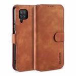 For Samsung Galaxy A22 4G DG.MING Retro Oil Side Horizontal Flip Leather Case with Holder & Card Slots & Wallet(Brown)