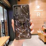 For Xiaomi Redmi K40 Pro Sliding Camera Cover Design Camouflage Series TPU+PC Protective Case(Black)