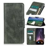 For OPPO A16 Mirren Crazy Horse Texture Horizontal Flip Leather Case with Holder & Card Slots & Wallet(Dark Green)