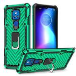 For Motorola Moto G Play 2021 Cool Armor PC + TPU Shockproof Case with 360 Degree Rotation Ring Holder(Deep Green)