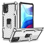 For Motorola Moto G Stylus 2021 Cool Armor PC + TPU Shockproof Case with 360 Degree Rotation Ring Holder(Silver)
