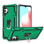 For Samsung Galaxy A32 5G Cool Armor PC + TPU Shockproof Case with 360 Degree Rotation Ring Holder(Deep Green)