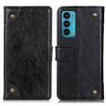 For Motorola Edge 20 Copper Buckle Nappa Texture Horizontal Flip Leather Case with Holder & Card Slots & Wallet(Black)