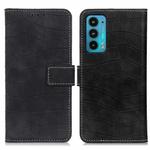 For Motorola Edge 20 Magnetic Crocodile Texture Horizontal Flip Leather Case with Holder & Card Slots & Wallet(Black)