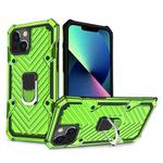 Cool Armor PC + TPU Shockproof Case with 360 Degree Rotation Ring Holder For iPhone 13 mini(Green)