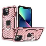 Cool Armor PC + TPU Shockproof Case with 360 Degree Rotation Ring Holder For iPhone 13 mini(Rose Gold)